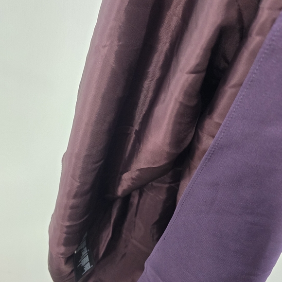 Reiss Melissa Cape Cutout Back Aubergine Midi Dress Gown Size 8 Drapey Draped - Picture 14 of 16